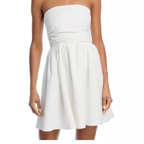 Aqua Women's Strapless Mini Dress - Exclusive - White - Size L